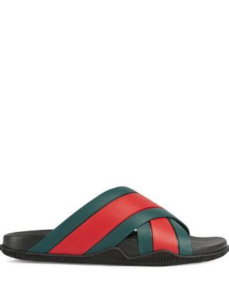 gucci web panelled slides|Gucci slides clearance.